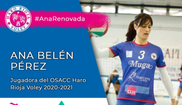 Ana Belén Pérez renueva con el OSACC Haro Rioja Voley