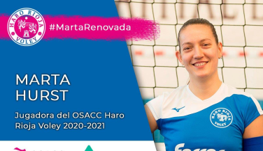 Marta Hurst renueva con el OSACC Haro Rioja Voley